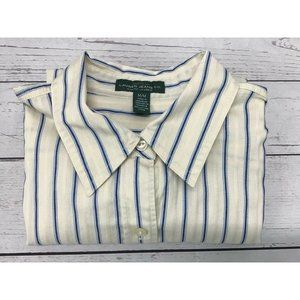 Ralph Lauren LRL Off White Roll Up Sleeve to convert to short sleeve Size M